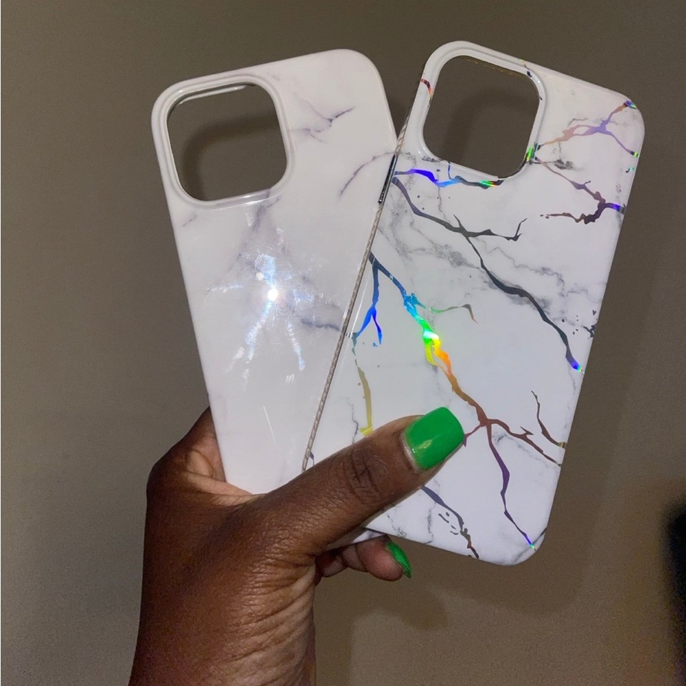 Marble iPhone 13 Pro Max case bundle